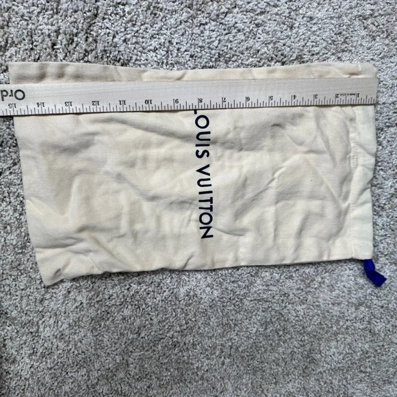3 Pc Louis Vuitton dust bags set of 2 with care instructions 9" x 13" - Picture 3 of 8